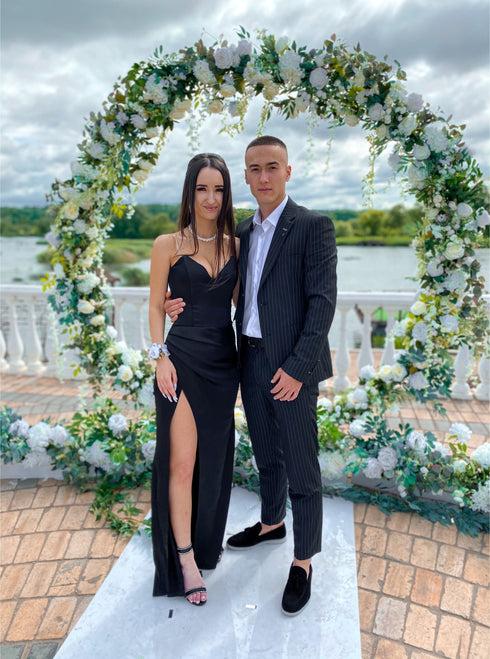 Off-Shoulders cocktail dress Slit formal gown